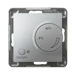 Ospel Impresja srebrny - regulator z czujnikiem napowietrznym RTP-1YN/m/18