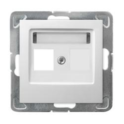 Ospel Impresja biały - obudowa gniazda pojedynczego typu Keystone prosta GPK-1Y/p/00