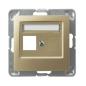 Ospel Impresja złoty - obudowa gniazda pojedynczego typu Keystone prosta GPK-1Y/p/28
