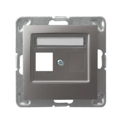 Ospel Impresja tytan - obudowa gniazda pojedynczego typu Keystone prosta GPK-1Y/p/23