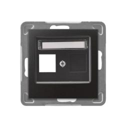 Ospel Impresja antracyt - obudowa gniazda pojedynczego typu Keystone prosta GPK-1Y/p/50
