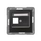 Ospel Impresja antracyt - obudowa gniazda pojedynczego typu Keystone prosta GPK-1Y/p/50