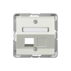 Ospel Impresja ecru - obudowa gniazda pojedynczego typu Keystone skośna GPK-1YS/p/27
