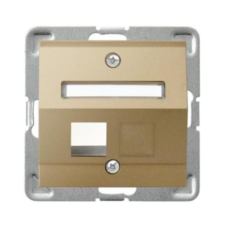 Ospel Impresja złoty - obudowa gniazda pojedynczego typu Keystone skośna GPK-1YS/p/28