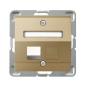Ospel Impresja złoty - obudowa gniazda pojedynczego typu Keystone skośna GPK-1YS/p/28