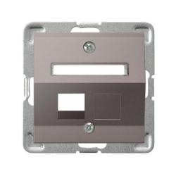 Ospel Impresja tytan - obudowa gniazda pojedynczego typu Keystone skośna GPK-1YS/p/23