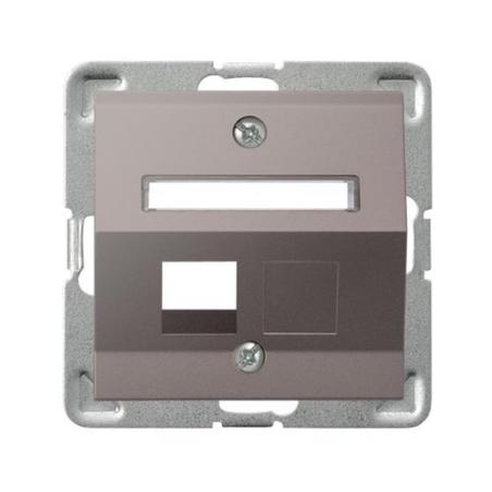 Ospel Impresja tytan - obudowa gniazda pojedynczego typu Keystone skośna GPK-1YS/p/23
