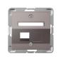 Ospel Impresja tytan - obudowa gniazda pojedynczego typu Keystone skośna GPK-1YS/p/23