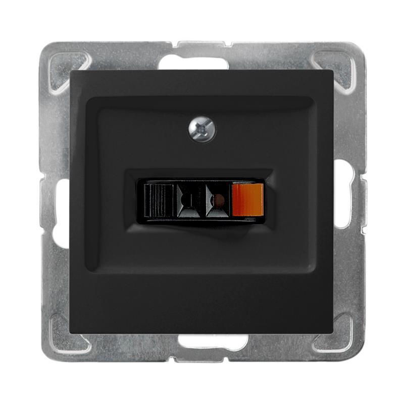 Ospel Impresja czarny - gniazdo głośnikowe GG-1Y/m/33 Ospel Impresja czarny - gniazdo głośnikowe GG-1Y/m/33