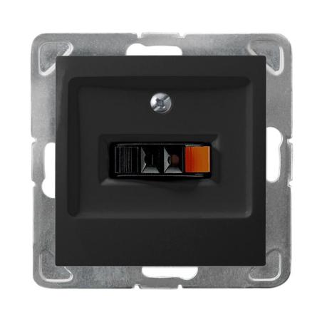 Ospel Impresja czarny - gniazdo głośnikowe GG-1Y/m/33