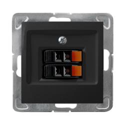 Ospel Impresja czarny - gniazdo głośnikowe GG-2Y/m/33