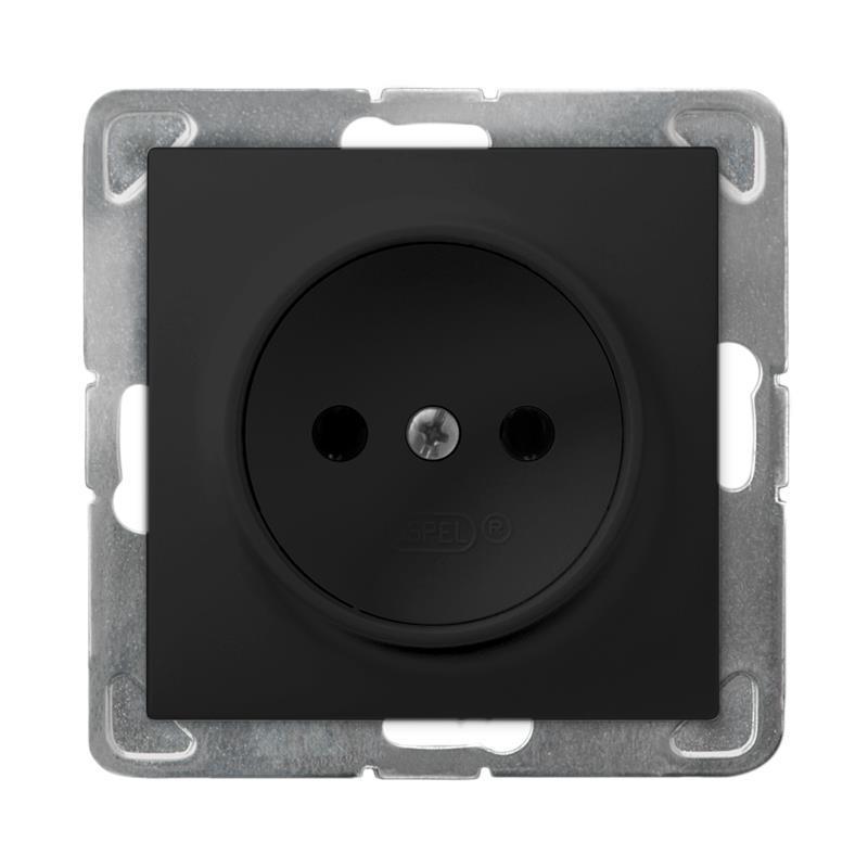 Ospel Impresja czarny - gniazdo pojedyncze GP-1Y/m/33