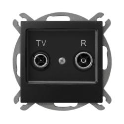 Ospel Impresja czarny - gniazdo RTV końcowe GPA-YK/m/33