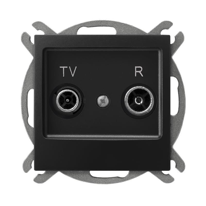 Ospel Impresja czarny - gniazdo RTV końcowe GPA-YK/m/33