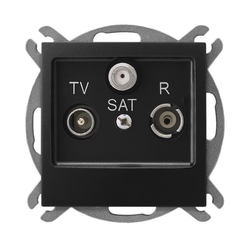 Ospel Impresja czarny - gniazdo RTV-SAT końcowe GPA-YS/m/33 Ospel Impresja czarny - gniazdo RTV-SAT końcowe GPA-YS/m/33