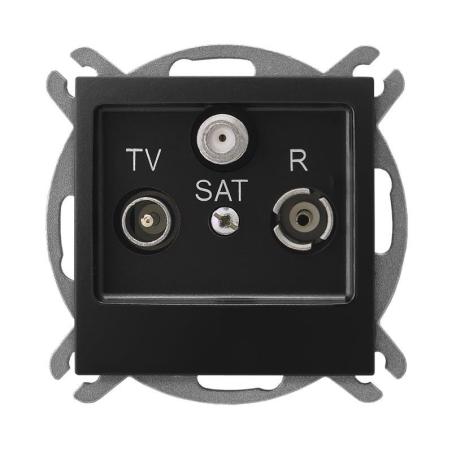 Ospel Impresja czarny - gniazdo RTV-SAT przelotowe GPA-YSP/m/33