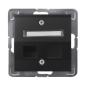 Ospel Impresja czarny - obudowa gniazda pojedynczego typu Keystone skośna GPK-1YS/p/33