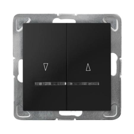 Ospel Impresja czarny - łącznik żaluzyjny stabilny ŁP-7YBS/m/33