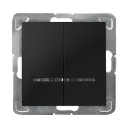 Ospel Impresja czarny - łącznik świecznikowy ŁP-2YS/m/33