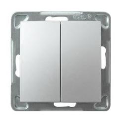 Ospel Impresja srebrny - łącznik podwójny krzyżowy ŁP-19Y/m/18 Ospel