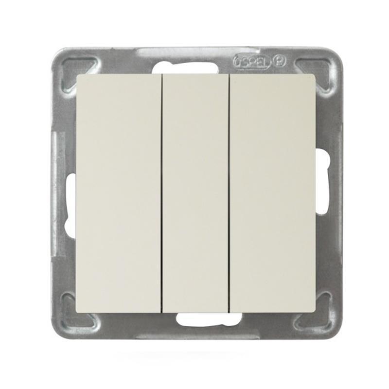 Ospel Impresja ecru - łącznik potrójny zwierny ŁP-24Y/m/27