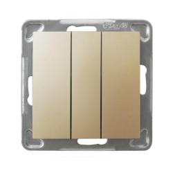 Ospel Impresja złoty - łącznik potrójny zwierny ŁP-24Y/m/28