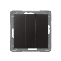 Ospel Impresja antracyt - łącznik potrójny zwierny ŁP-24Y/m/50 Ospel