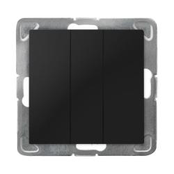 Ospel Impresja czarny - łącznik potrójny zwierny ŁP-24Y/m/33