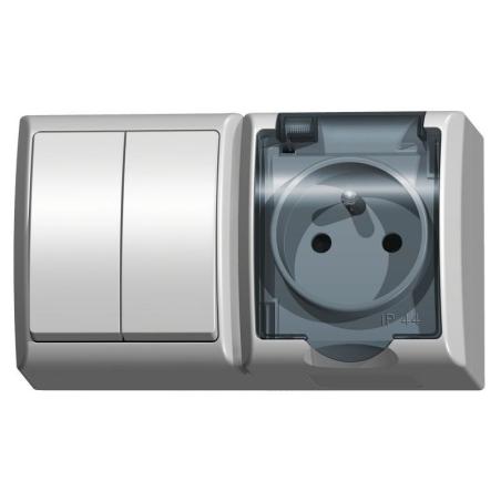 Ospel Fala - łącznik świecznikowy + gniazdo ZH-Ł2G/00/d Ospel