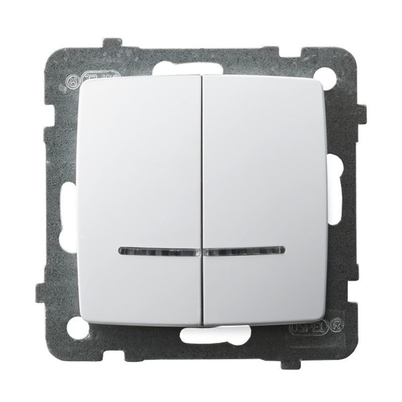 Ospel Karo biały - łącznik świecznikowy ŁP-2SS/m/00