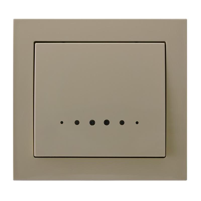 Ospel Kier beżowy - łącznik jednobiegunowy z podświetleniem ŁP-1WS/01