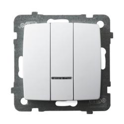 Ospel Karo biały - łącznik potrójny ŁP-13SS/m/00 Ospel