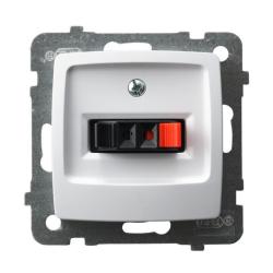 Ospel Karo biały - gniazdo głośnikowe GG-1S/m/00 Ospel