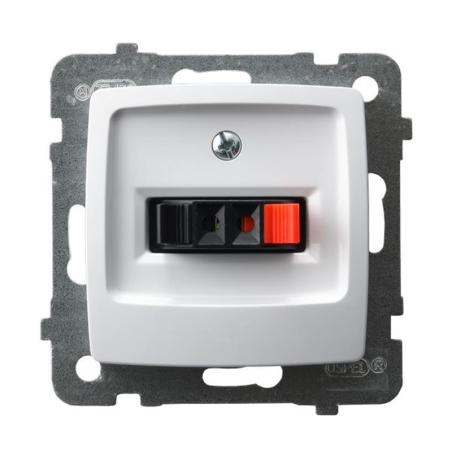 Ospel Karo biały - gniazdo głośnikowe GG-1S/m/00