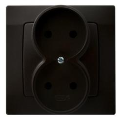 Ospel Karo czekoladowy - gniazdo podwójne GP-2S/40 Ospel