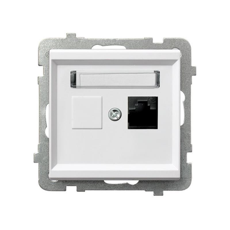 Ospel Sonata biały - gniazdo komputerowe kat.5e GPK-1R/K/m/00