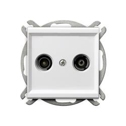 Ospel Sonata biały - gniazdo RTV przelotowe GPA-10RP/m/00