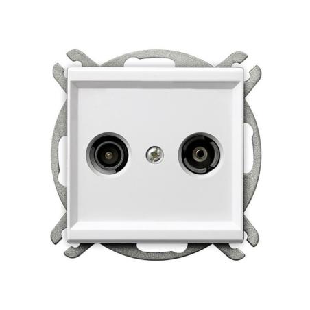 Ospel Sonata biały - gniazdo RTV przelotowe GPA-10RP/m/00