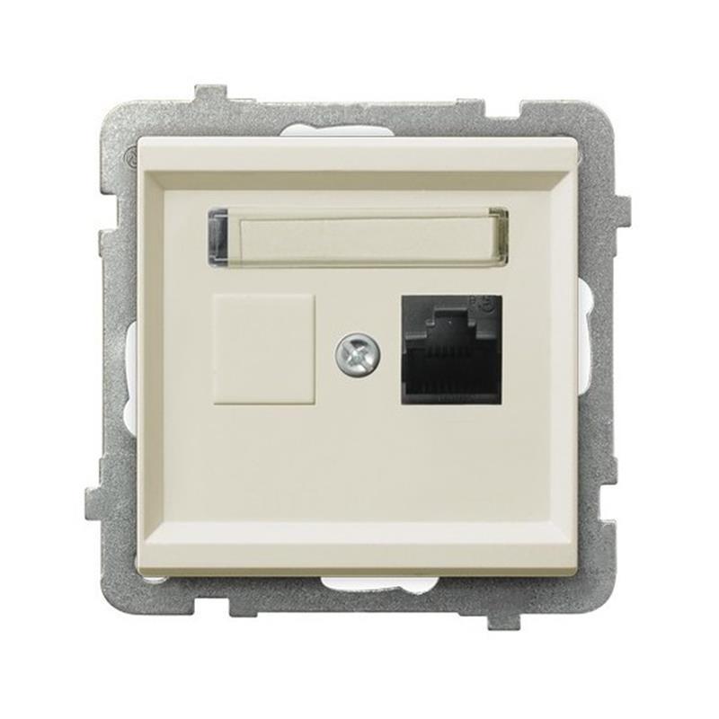 Ospel Sonata ecru - gniazdo komputerowe kat.5e GPK-1RK/m/27
