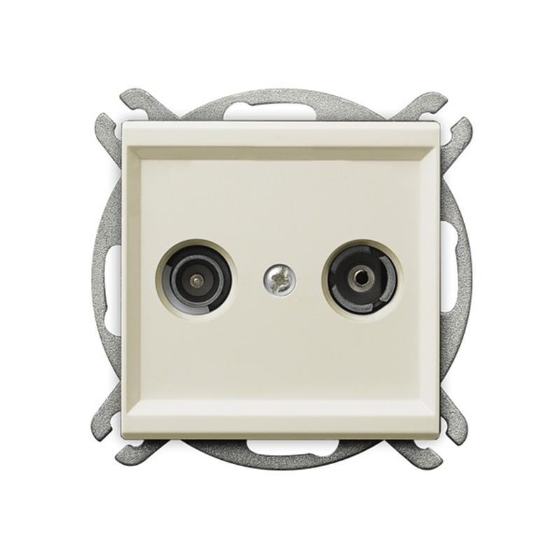 Ospel Sonata ecru - gniazdo RTV przelotowe GPA-10RP/m/27 Ospel Sonata ecru - gniazdo RTV przelotowe GPA-10RP/m/27