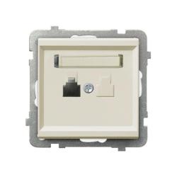 Ospel Sonata ecru - gniazdo telefoniczne GPT-1R/m/27