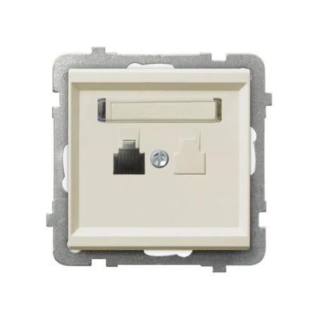 Ospel Sonata ecru - gniazdo telefoniczne GPT-1R/m/27