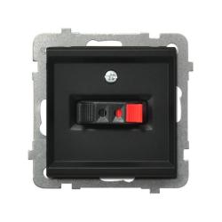 Ospel Sonata czarny - gniazdo głośnikowe GG-1R/m/33