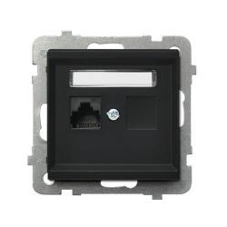Ospel Sonata czarny - gniazdo komputerowe kat.5e GPK-1R/K/m/33