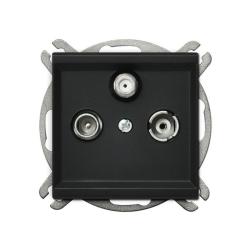 Ospel Sonata czarny - gniazdo RTV-SAT końcowe GPA-RS/m/33