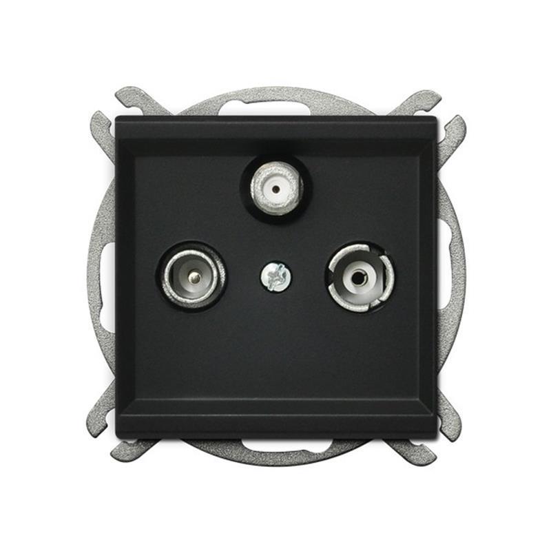 Ospel Sonata czarny - gniazdo RTV-SAT końcowe GPA-RS/m/33