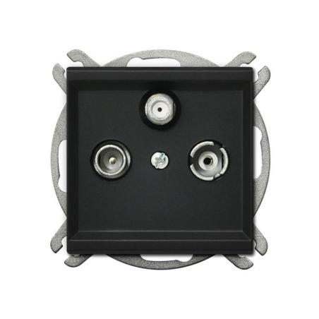 Ospel Sonata czarny - gniazdo RTV-SAT przelotowe GPA-RSP/m/33