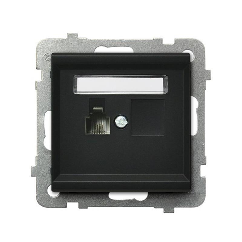 Ospel Sonata czarny - gniazdo telefoniczne GPT-1R/m/33