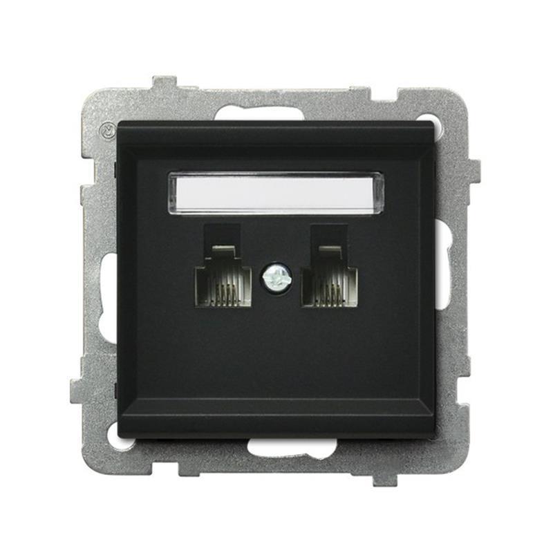 Ospel Sonata czarny - gniazdo telefoniczne GPT-2RN/m/33