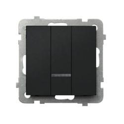 Ospel Sonata czarny - łącznik potrójny ŁP-13RS/m/33